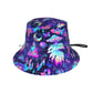Trippy Hippie Bucket Hat Sun Cap Trippy Hippie Boho New Age Patterns Psychedelic Buddha Mushrooms Peace Sign Contemporary