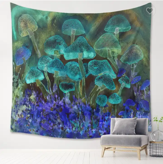 Trippy Fantasy Mushroom Psychedelic Home Decor Tapestry Wall Hanging Tapestries for Bedroom Living Room